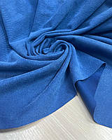 Тканина Замша на дайвінгу штучна діагональ, джинсового кольору