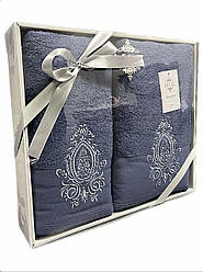 Подарунковий набір рушників MOZ Туреччина Синій