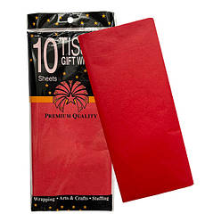 Папір тишею червоний, 10 шт., розмір 65*50 см