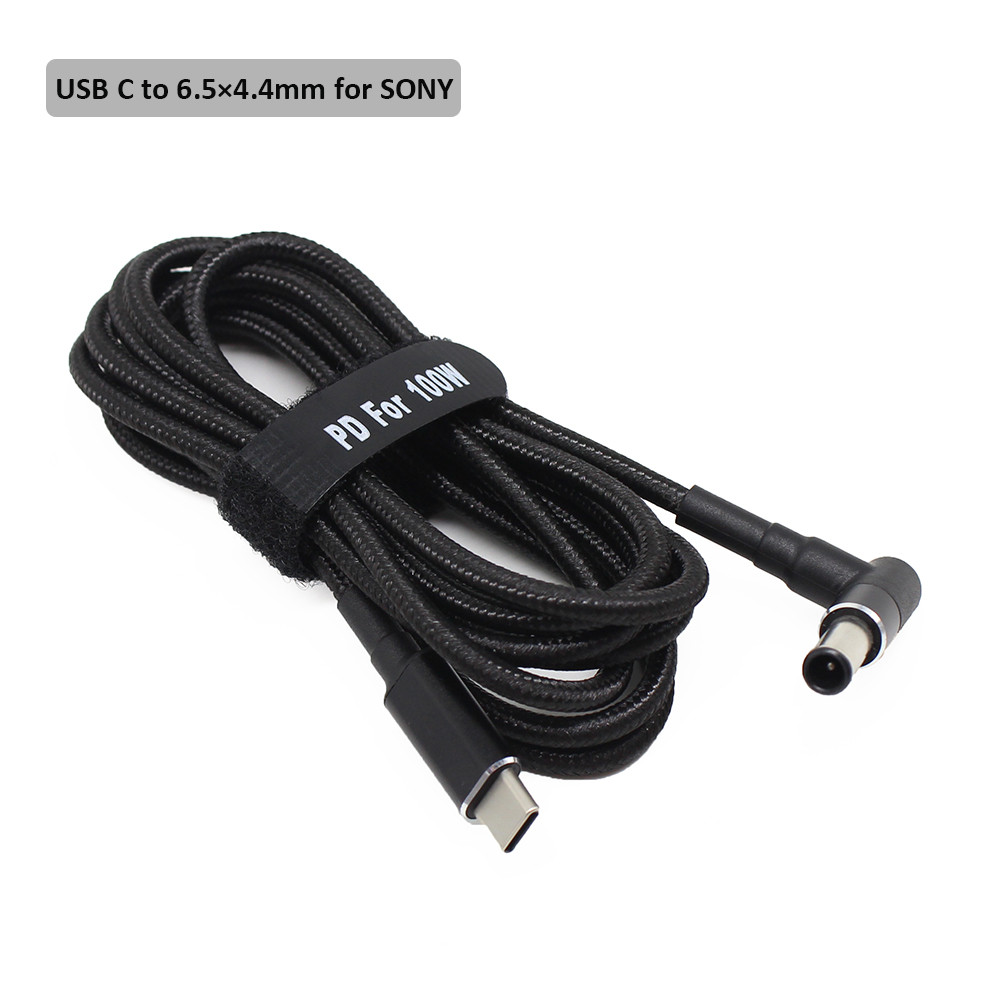 Кабель для зарядки Sony 100W Type-C на DC 6.5×4.4