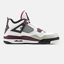 Чоловічі Кросівки Nike Air Jordan 4 Retro Paris Saint Germain / Найк Аїр Джордан 4 Паріс Білі з Фіолетовим, фото 3
