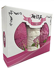 Подарунковий набір рушників Moz Туреччина Малиновий