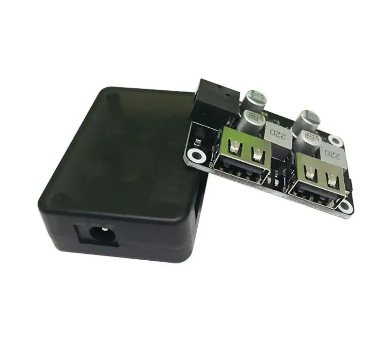 Модуль зарядного пристрою зі швидким заряджанням (у кейсі) USB 10-32v 2.4 A 18W QC2.0 QC 3.0 AFC FCP SFCP