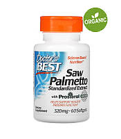 Doctor's Best, Saw Palmetto, сереноя с простеролом, 320 мг, 60 капсул