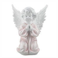 Скульптура на памятник Ангел в молитве цветной (полистоун) AN0024-12(P)