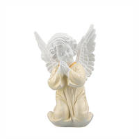 Скульптура на памятник Ангел в молитве мал. цветной (полистоун) AN0032-11(P)
