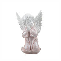 Скульптура на памятник Ангел в молитве мал. цветной (полистоун) AN0032-12(P)