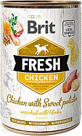 Влажный корм для собак Brit Fresh Chicken with Sweet Potato 400 г (курица)