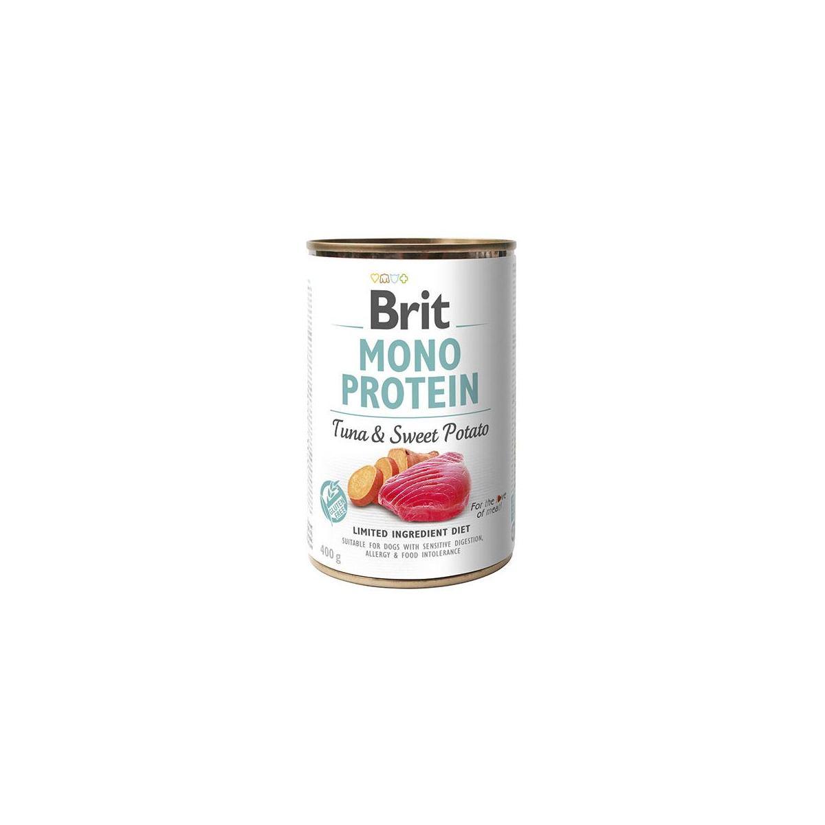 Вологий корм для собак Brit Mono Protein Tuna and Sweet Potato 400 г (тунець та батата)