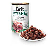 Вологий корм для собак Brit Pate & Meat Venison 400 г (курка та оленина)