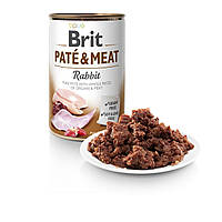 Вологий корм для собак Brit Pate & Meat Rabbit 400 г. з куркою та кроликом Консерви супер преміум класу