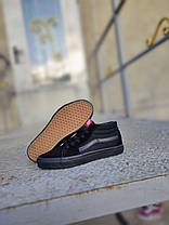 Високі Vans Old Skool ALL Black кеди чорні замша чоловічі ванс демісезон унісекс, фото 3