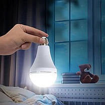 Акумуляторна лампочка з цоколем ARS для аварійного вимкнення LED лампа до 5 годин роботи без мережі, фото 3