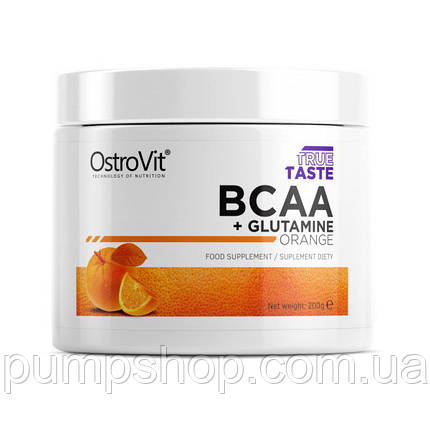 Амінокислоти Бцаа Ostrovit BCAA+L-Glutamine 200 грам ( без смаку ), фото 2