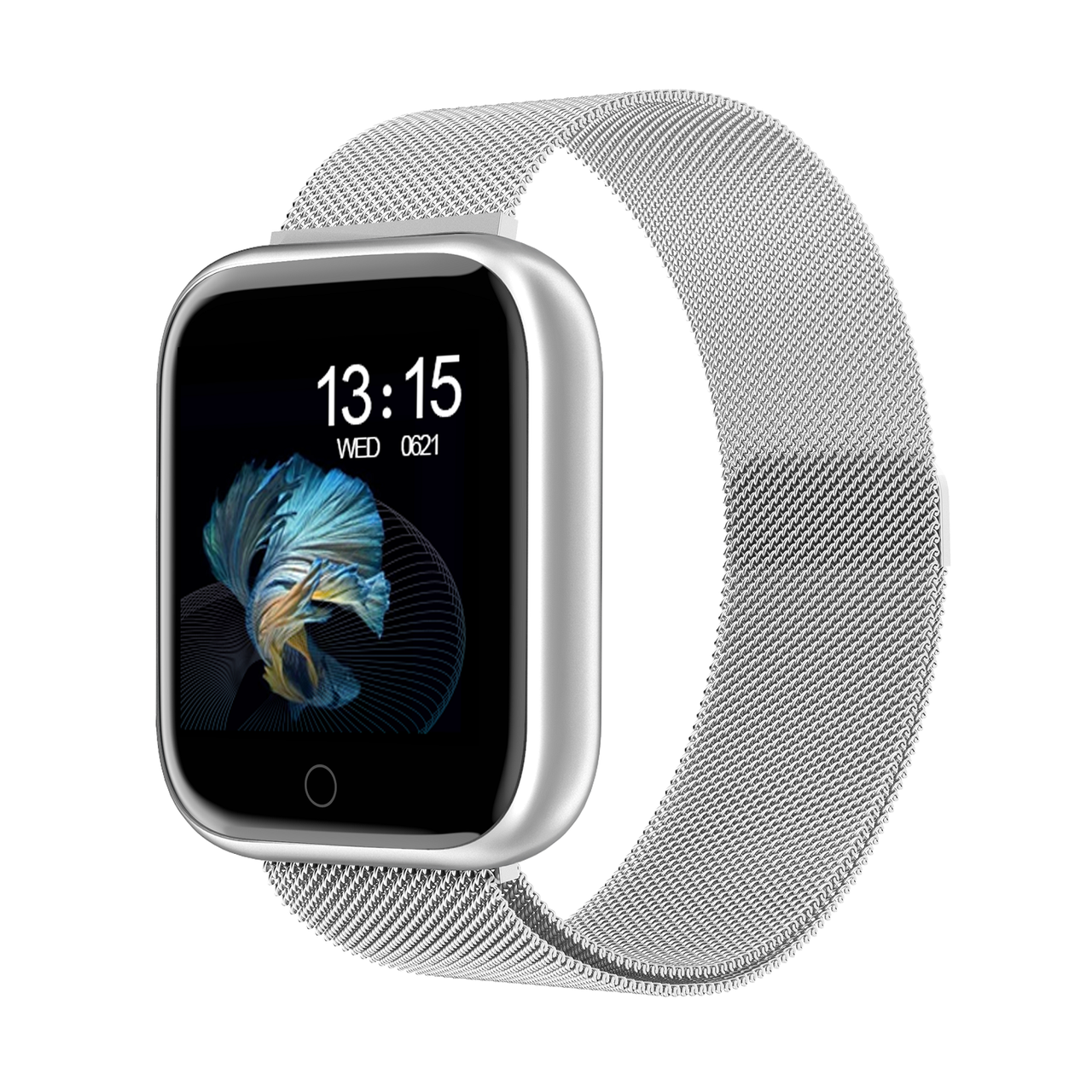 Смарт-годинник Smart Watch T80s Silver, 2 ремінці