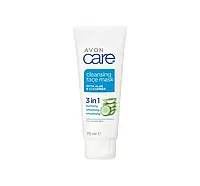 AVON CARE МАСКА ДЛЯ ОБЛИЧЧЯ 3В1 АЛОЕ І ОГІРОК 75МЛ