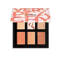 AVON VERY PEACHY ПАЛЕТКА ТІНЕЙ ДЛЯ ПОВІК 6В1 7,2Г