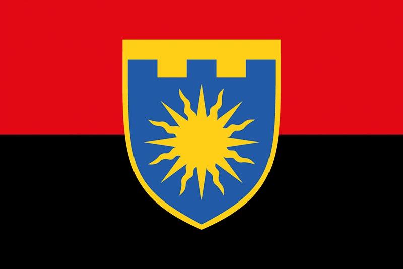 Прапор 106 ОБрТрО ЗСУ червоно-чорний