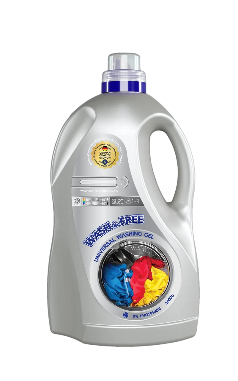 Гель для прання Wash and Free 5л універсал