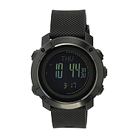 M-Tac часы тактические мультифункциональные Black с компасом, военные часы,с LED-подсветкой, водонепроницаемые