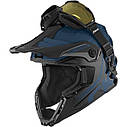 Мотошолом кросовий з окулярами CKX titan black/d.blue, фото 5