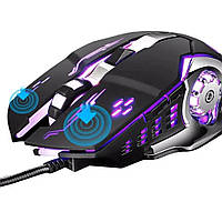 Игровая мышка с подсветкой Gaming Mouse X6 / Мышка для ноутбука / Проводная ZA-120 компьютерная мышь