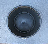 Відро пластикове 17 літрів із металевою ручкою чорне Ø 33 см h=28 см (ПолімерАгро), фото 3