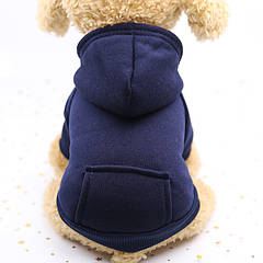 Толстовка з кишенею для котів Pet Style "Однотон" Синя XS