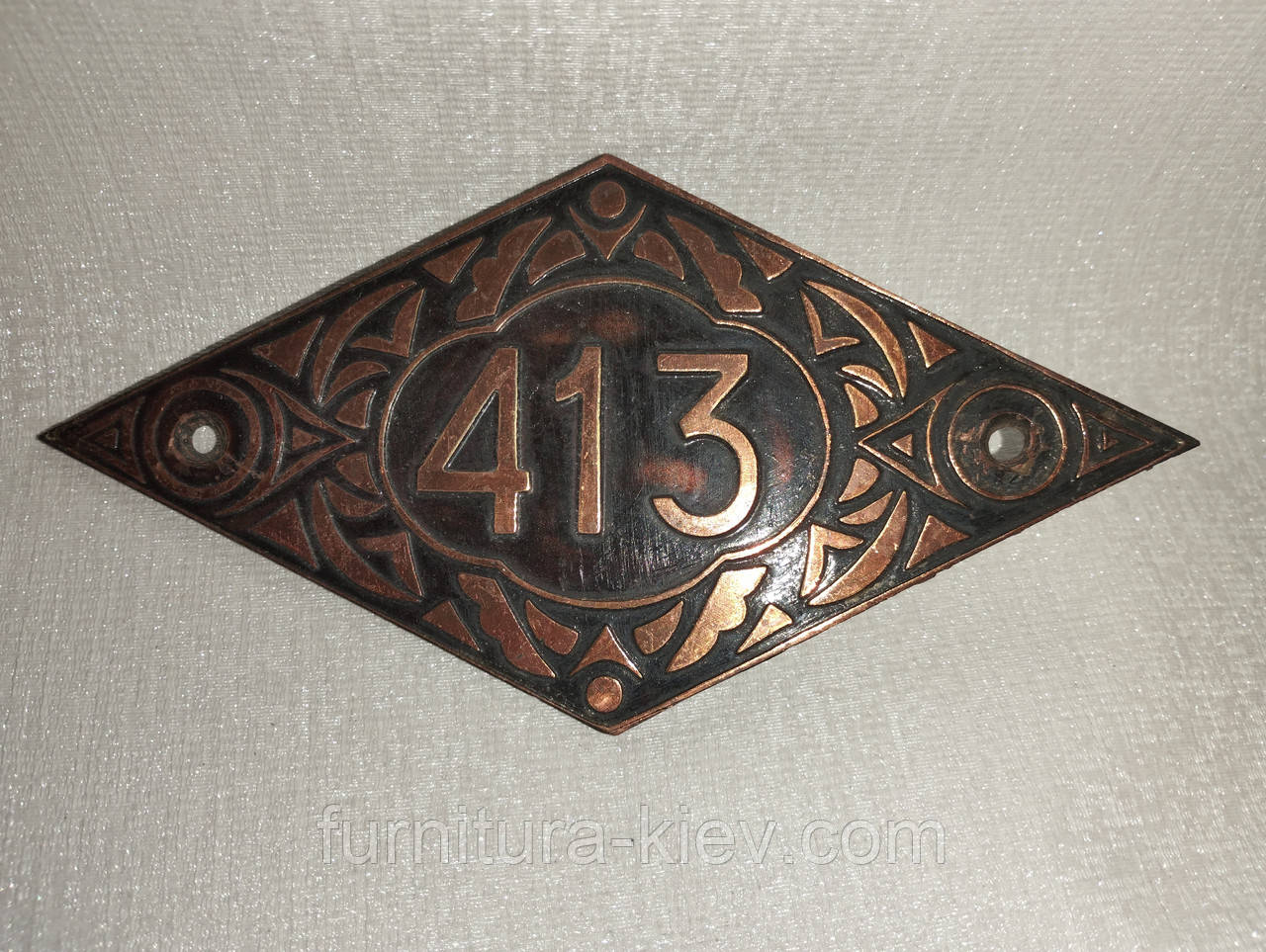 Номер для квартир латунний, фото 1