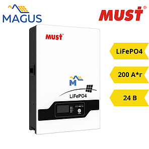 Акумуляторна батарея MUST LiFePO4 24 V 200 Ah (LP16-24200), фото 1