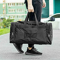 Велика спортивна дорожня сумка Everlast Fat Big чорна для поїздок та зали на 60 літрів міцна якісна