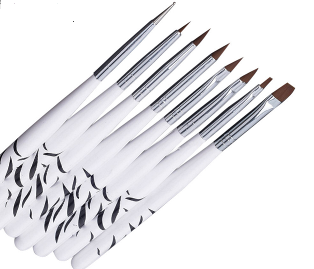 Набір пензлів для дизайну та малювання на нігтях Зебра, 8 шт.