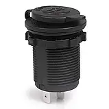 Монтажне гніздо прикурювача з кришкою в корпус, з дротами, фото 3