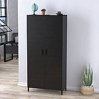 Шафа офісна з полицями для документів двостулкова LT-900-1900 каркас антрацид Loft Design Венге Луїзіана