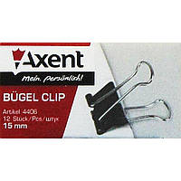 Біндер 15 мм Axent 4408/4406 чорний (топ-4)