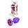 Анальна пробка Jawellery Small фіолетова з червоним каменем, фото 2
