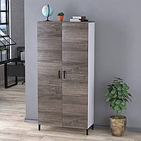 Шафа офісна з полицями для документів двостулкова LT-900-1900 каркас білий Loft Design Дуб Палена