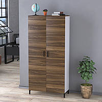 Шафа офісна з полицями для документів двостулкова LT-900-1900 каркас білий Loft Design Горіх Модена