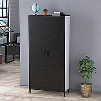 Шафа офісна з полицями для документів двостулкова LT-900-1900 каркас білий Loft Design Венге Луїзіана