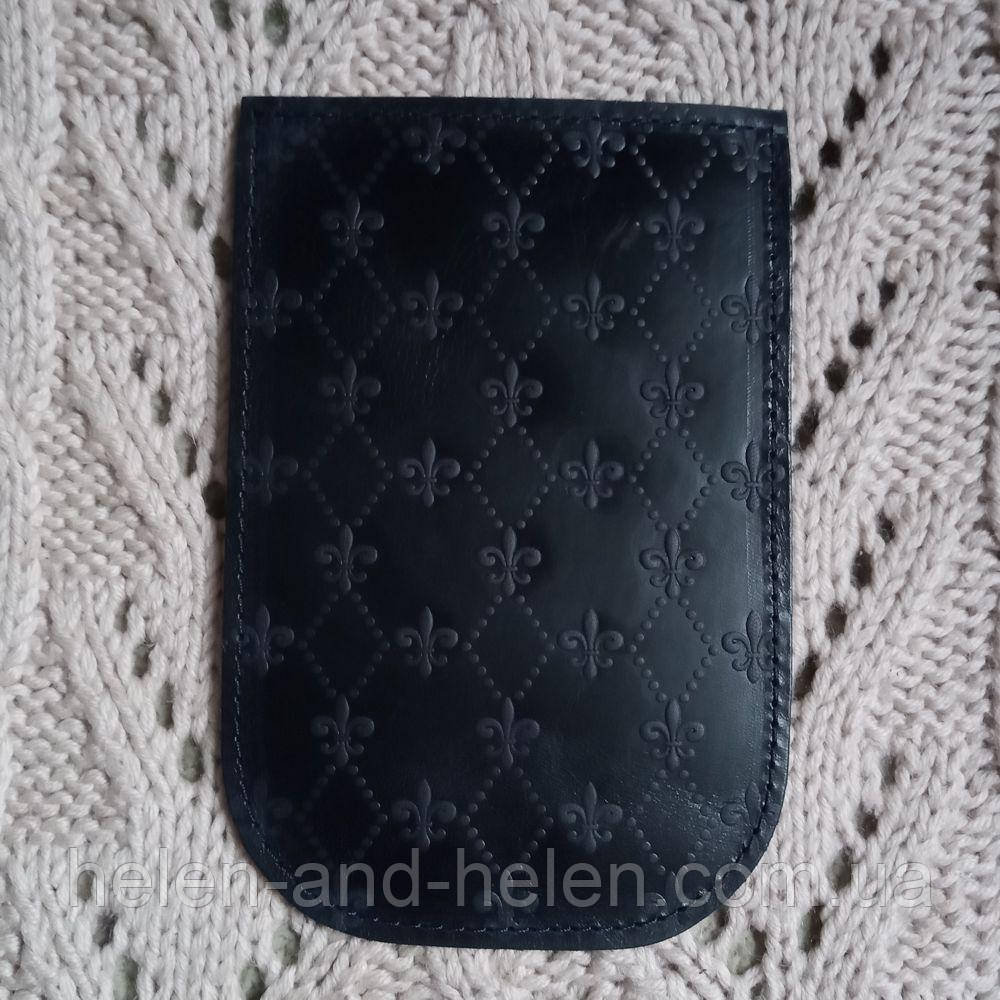 Клапан для міні сумочки 12*18. "Лілії". Колір Темно-синій, фото 1