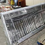 Парасолька витяжна пристінна, трикутного типу з лабіринтним фільтром жироуловлювача - розмір 1800 х 700 мм, фото 6