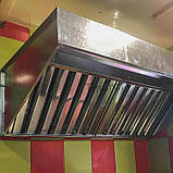 Парасолька витяжна пристінна, трикутного типу з лабіринтним фільтром жироуловлювача - розмір 1800 х 700 мм, фото 7