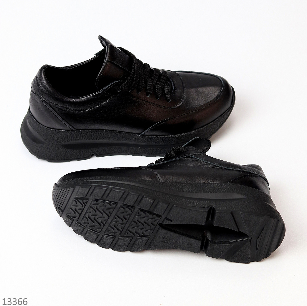 Черные кожаные женские кроссовки натуральная кожа цвет на выбор весна 2023 - фото 5 - id-p1751304772