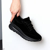 Черные замшевые женские кроссовки натуральная замша цвет на выбор весна 2023