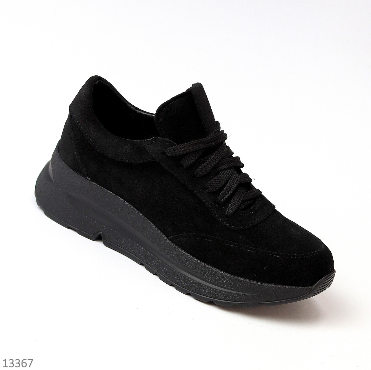Черные замшевые женские кроссовки натуральная замша цвет на выбор весна 2023 - фото 5 - id-p1751304929