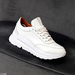 Білі шкіряні жіночі кросівки натуральна шкіра колір на вибір