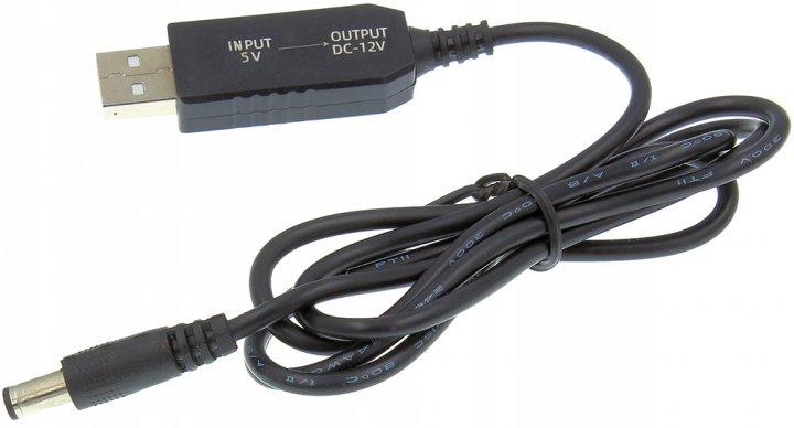 Підвищуючий перехідник – кабель для роутера Berger USB 5V to 12V DC 5.5х2.1 (SB 5V to 12V DC)