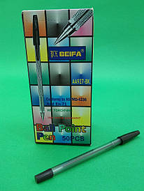 Ручка кулькова чорний"Beifa-927" (50 шт.)