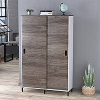 Шафа офісна для документів розсувна двостулкова LS-1200-1900 каркас білий Loft Design Дуб Палена