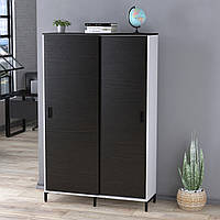 Шафа офісна для документів розсувна двостулкова LS-1200-1900 каркас білий Loft Design Венге Луїзіана